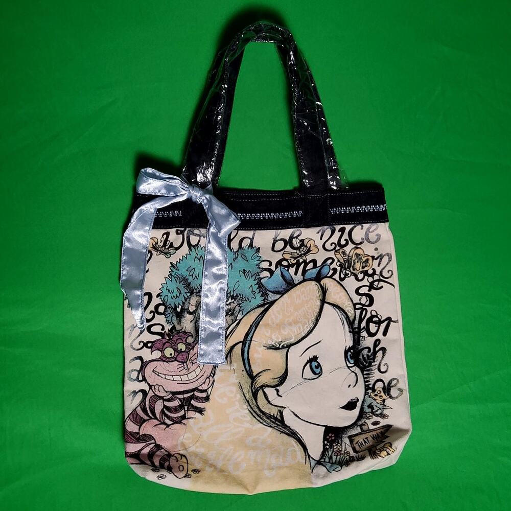 Loungefly Alice in Wonderland Canvas Tote & Wallet – OG Heart Logo 2010 NWT/NWOT - Picture 2 of 16